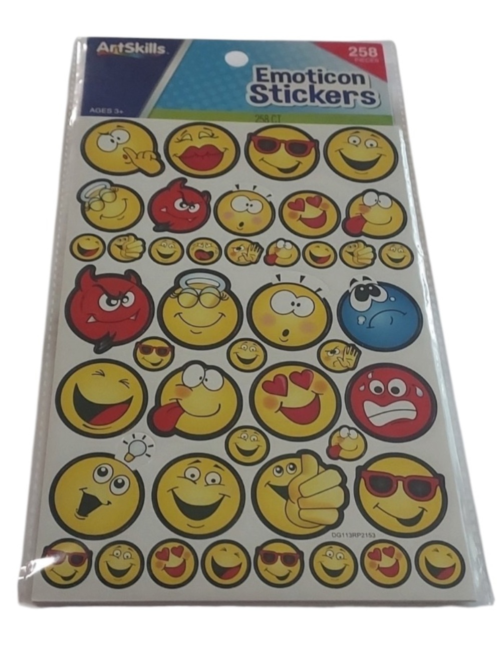 ARTSKILLS emoticon stickers 258 pc